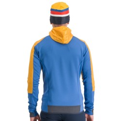 Vintersport jakke Sportful Anima Cardio Tech Wind Jacket blå denim / gul